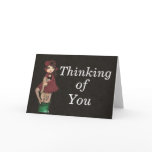 Red Caped Quantum Cutie is Thinking of You cards