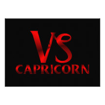 Red Capricorn Horoscope Symbol Personalized Invites