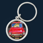 Red Car in Rome Key Chain keychains
