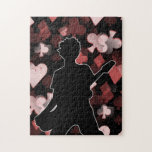 Red Card Suits Guitarist Silhouette puzzles