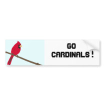 Red Cardinal Bumper Sticker