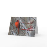 Red Cardinal In Snow - Birthday Card