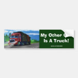 Red Cargo Lorry Truckers Bumper Sticker Series