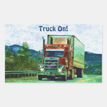 Red Cargo Truck 2 Big Rig Driver Sticker Series