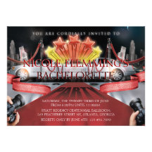 Red Carpet Bachelorette Party Invitation