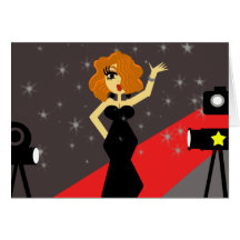 Red Carpet Diva Notecard