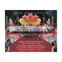 Red Carpet Quinceañera Invitation
