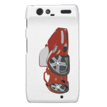 Red Cartoon Car Art Motorola Droid RAZR Cover