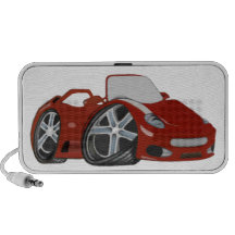 Red Cartoon Car Art Speaker