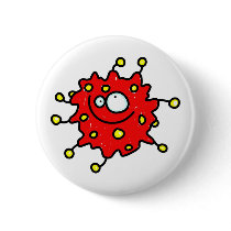 Red Cartoon Germ Pin