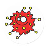 Red Cartoon Germ stickers