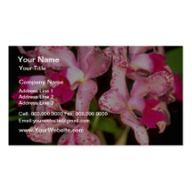 Red Cattleya flowers Business Card Template