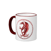 Red Celtic Dragon Coffee Mug
