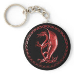 Red Celtic Dragon Keychain