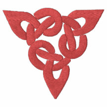 Red Celtic Irish Knotwork Symbol Design Polo Shirts