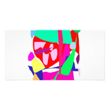 Red Chaos Creation God Power Elements Photo Greeting Card