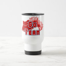 Red Cheerleader Go Team Coffee Mug