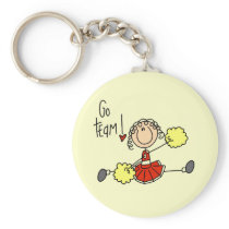 Red Cheerleader T-shirts and Gifts Key Chain