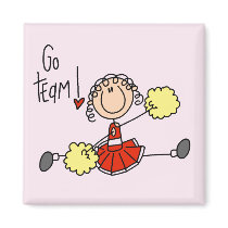 Red Cheerleader T-shirts and Gifts Refrigerator Magnet