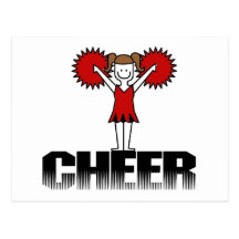 Red Cheerleader T-shirts and Gifts Post Card