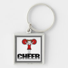 Red Cheerleader Tshirts and Gifts Keychains