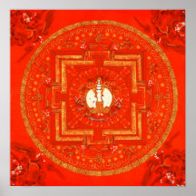 Red Chenrezig Poster