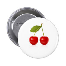 Red Cherries Button