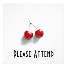 Red Cherries Personalized Invitation