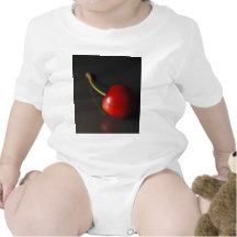 Red Cherry In Dark Rompers
