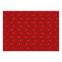Red cherry pattern invitations