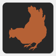 Red Chicken Hen Stickers
