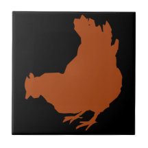 Red Chicken Hen Ceramic Tiles