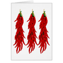 Red Chili Peppers Greeting Card