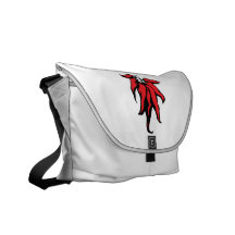 Red Chili Peppers On a String Graphic Courier Bags