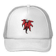 Red Chili Peppers On a String Graphic Mesh Hat