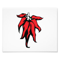 Red Chili Peppers On a String Graphic Photograph