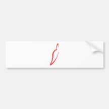 Red Chili Vegetable Icon Bumper Sticker
