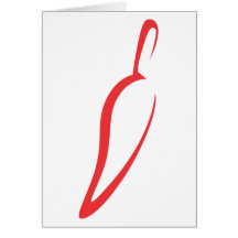 Red Chili Vegetable Icon Card
