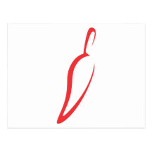Red Chili Vegetable Icon Postcards