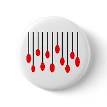 Red Chimes Pinback Buttons