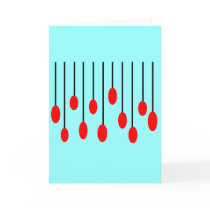 Red Chimes Greeting Cards