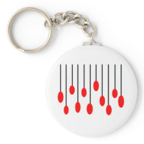 Red Chimes Key Chain