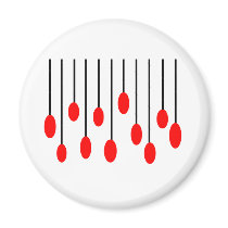 Red Chimes Magnets