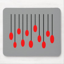 Red Chimes Mouse Pad
