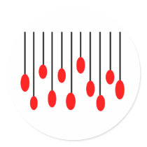 Red Chimes Sticker
