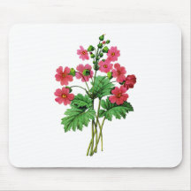 Red Chinese Primrose by Pierre Joseph Redoute Mouse Pad