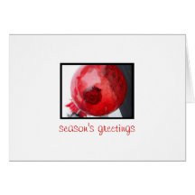 Red Christmas Ball Card