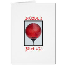 Red Christmas Ball Card