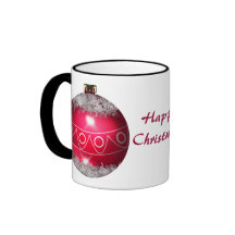 Red Christmas Ball Mug