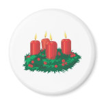 Red Christmas Candles magnets